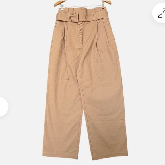 Ulla Johnson Harriet Pants sz 8 Rose Quartz Khaki Preppy Academia Fall $375 - Picture 1 of 11